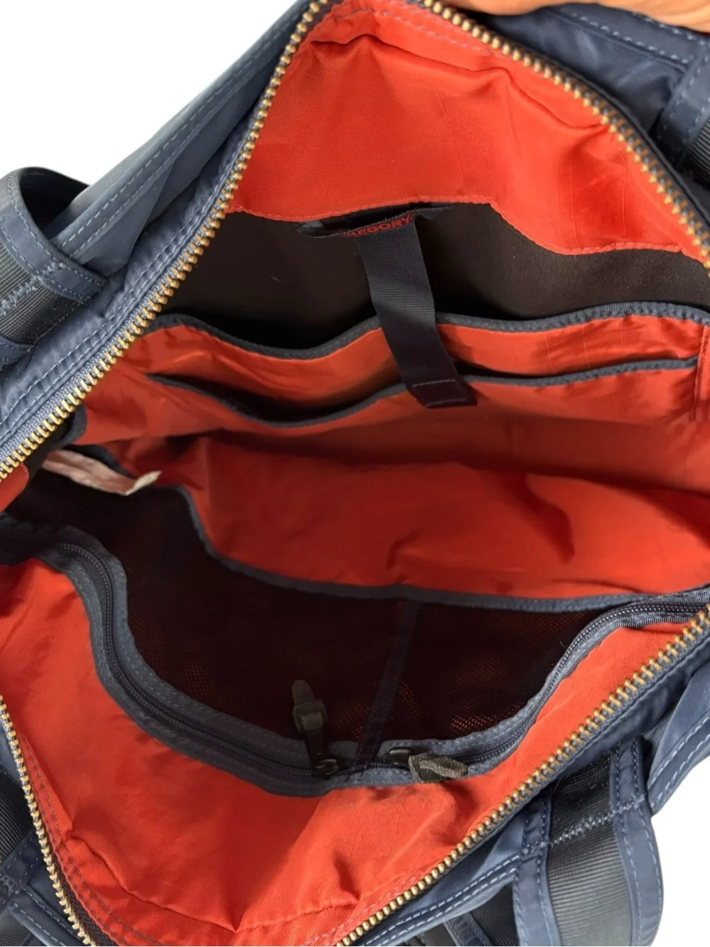 Gregory The Ascend Tote Bag 2-way urban shoulder bag Blue on orange interior